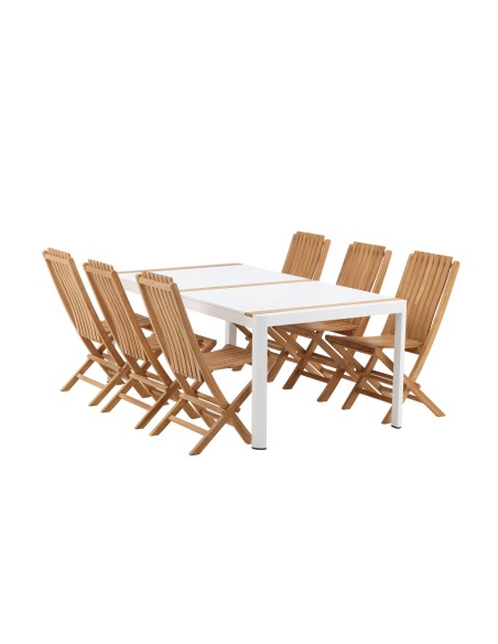 Matgrupp Togo med Ghana matstolar, 200 × 100 cm