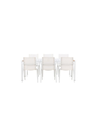 Matgrupp Togo med Alina matstolar, 200 × 100 cm