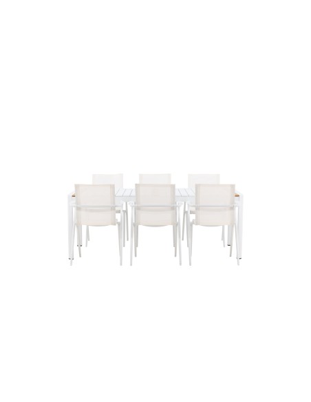 Matgrupp Togo med Alina matstolar, 200 × 100 cm