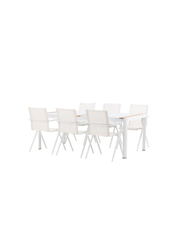 Matgrupp Togo med Alina matstolar, 200 × 100 cm