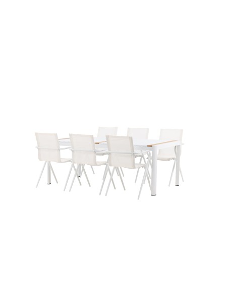 Matgrupp Togo med Alina matstolar, 200 × 100 cm