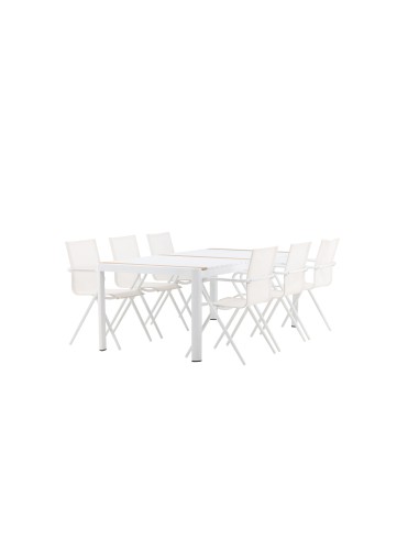 Matgrupp Togo med Alina matstolar, 200 × 100 cm