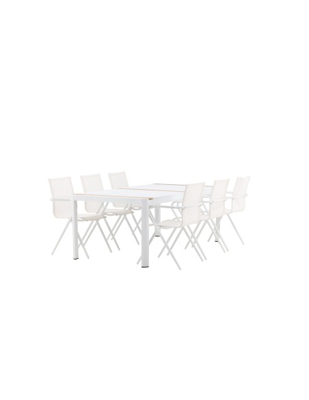 Matgrupp Togo med Alina matstolar, 200 × 100 cm