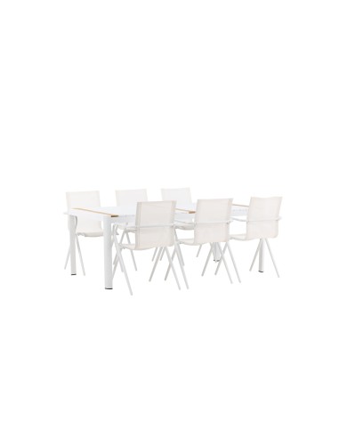 Matgrupp Togo med Alina matstolar, 200 × 100 cm