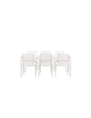 Matgrupp Togo med Alina matstolar, 200 × 100 cm