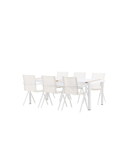 Matgrupp Togo med Alina matstolar, 200 × 100 cm
