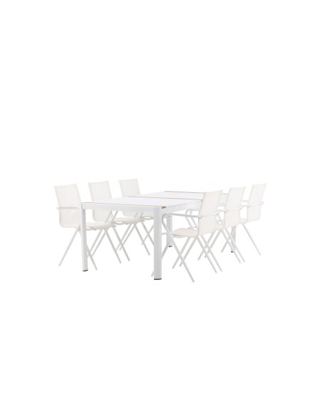 Matgrupp Togo med Alina matstolar, 200 × 100 cm