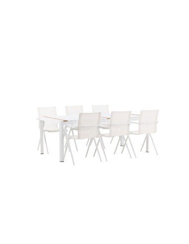 Matgrupp Togo med Alina matstolar, 200 × 100 cm