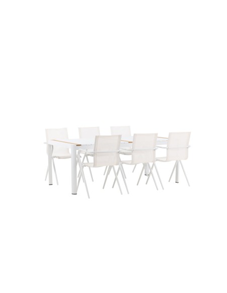 Matgrupp Togo med Alina matstolar, 200 × 100 cm