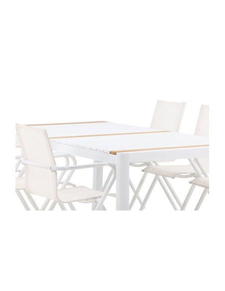 Matgrupp Togo med Alina matstolar, 200 × 100 cm