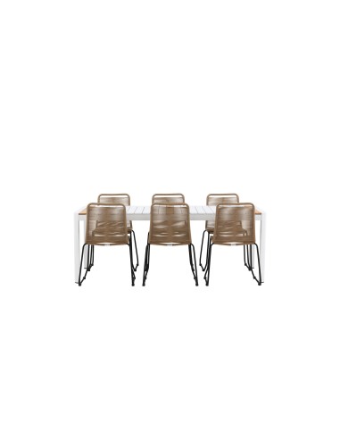 Matgrupp Togo med Lindos matstolar, 200 × 100 cm