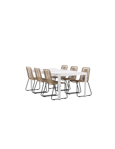 Matgrupp Togo med Lindos matstolar, 200 × 100 cm