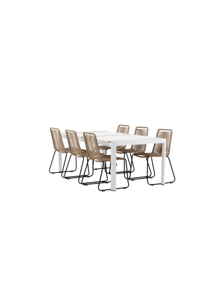 Matgrupp Togo med Lindos matstolar, 200 × 100 cm