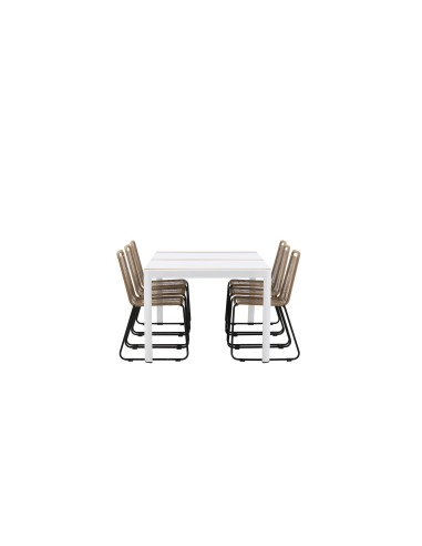 Matgrupp Togo med Lindos matstolar, 200 × 100 cm