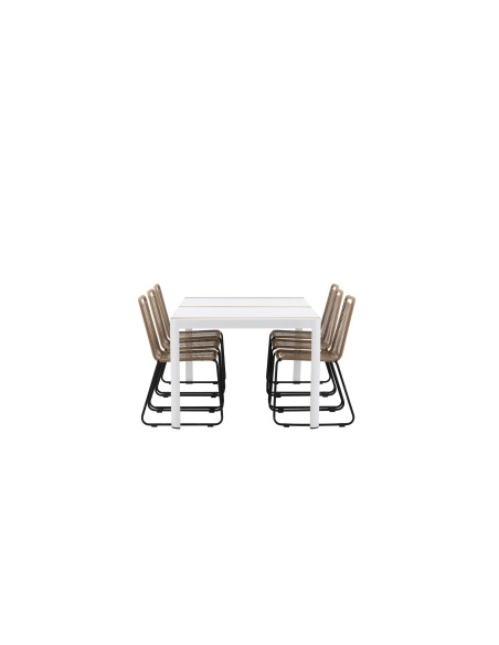 Matgrupp Togo med Lindos matstolar, 200 × 100 cm