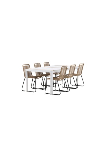 Matgrupp Togo med Lindos matstolar, 200 × 100 cm