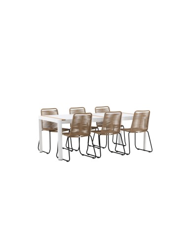 Matgrupp Togo med Lindos matstolar, 200 × 100 cm