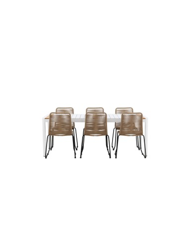 Matgrupp Togo med Lindos matstolar, 200 × 100 cm