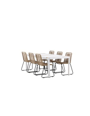 Matgrupp Togo med Lindos matstolar, 200 × 100 cm