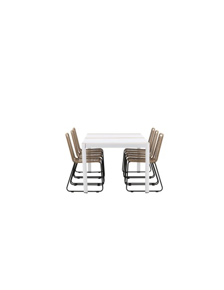 Matgrupp Togo med Lindos matstolar, 200 × 100 cm
