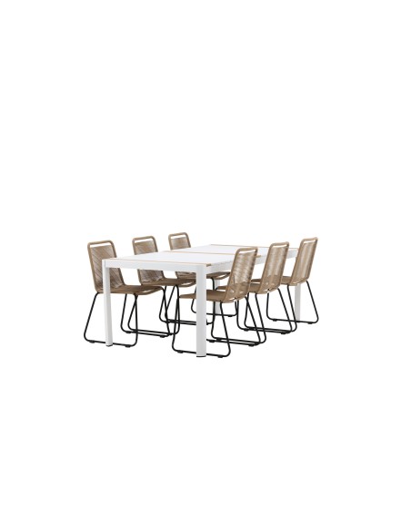 Matgrupp Togo med Lindos matstolar, 200 × 100 cm