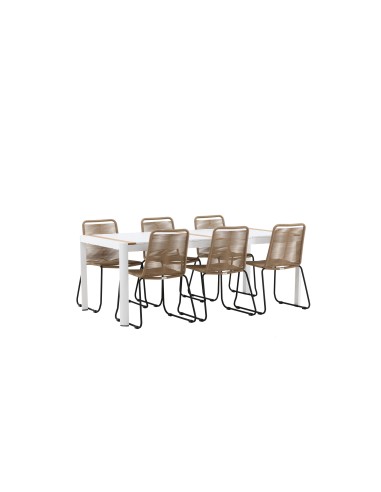 Matgrupp Togo med Lindos matstolar, 200 × 100 cm