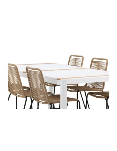 Matgrupp Togo med Lindos matstolar, 200 × 100 cm