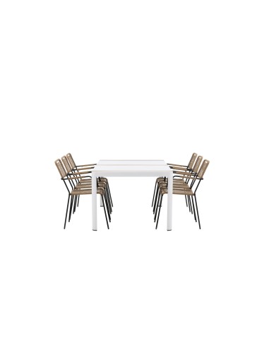 Matgrupp Togo med Lindos matstolar, 200 × 100 cm
