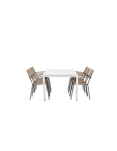 Matgrupp Togo med Lindos matstolar, 200 × 100 cm