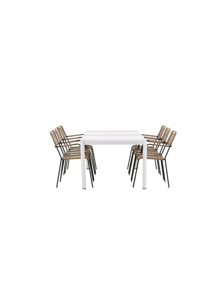 Matgrupp Togo med Lindos matstolar, 200 × 100 cm