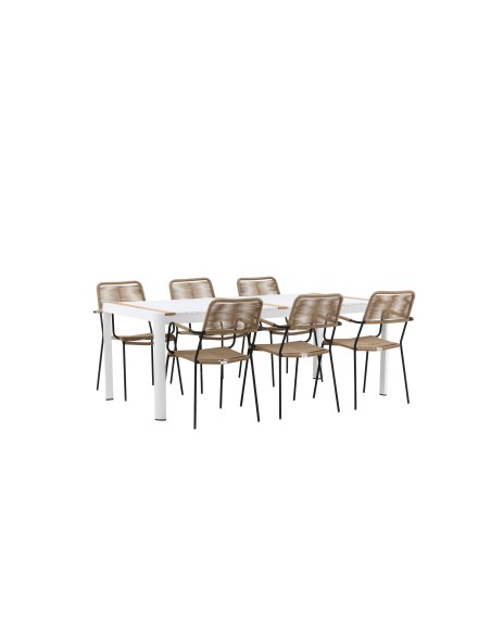 Matgrupp Togo med Lindos matstolar, 200 × 100 cm