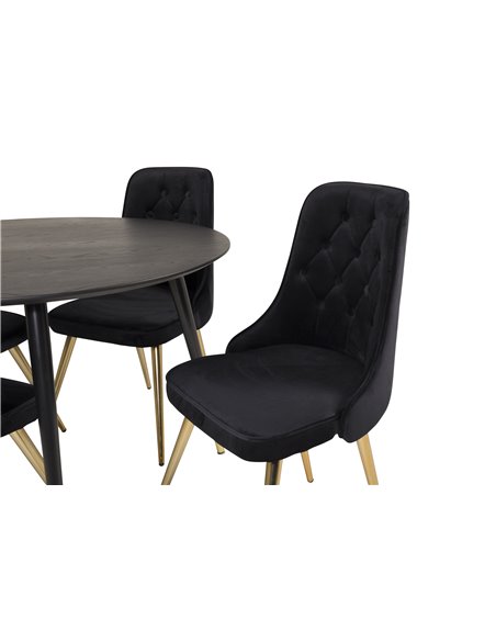 Matgrupp Dipp med Velvet Deluxe matstolar
