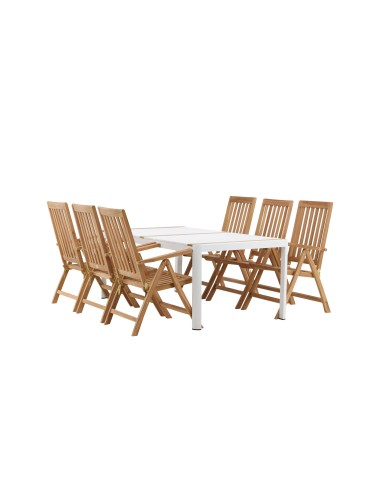 Matgrupp Togo med Kenya matstolar, 200 × 100 cm