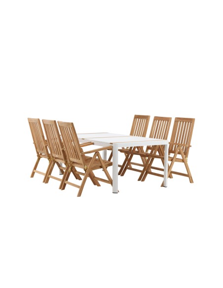 Matgrupp Togo med Kenya matstolar, 200 × 100 cm