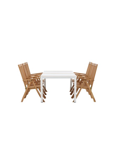 Matgrupp Togo med Kenya matstolar, 200 × 100 cm