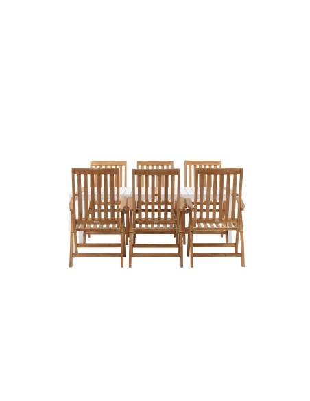 Matgrupp Togo med Kenya matstolar, 200 × 100 cm