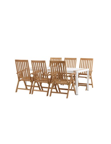 Matgrupp Togo med Kenya matstolar, 200 × 100 cm