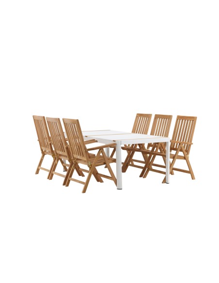 Matgrupp Togo med Kenya matstolar, 200 × 100 cm