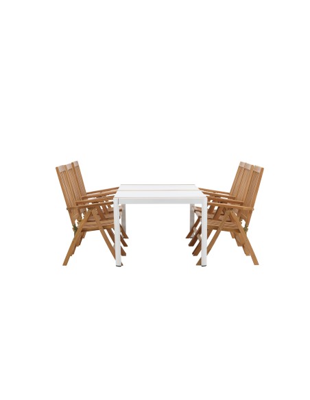 Matgrupp Togo med Kenya matstolar, 200 × 100 cm