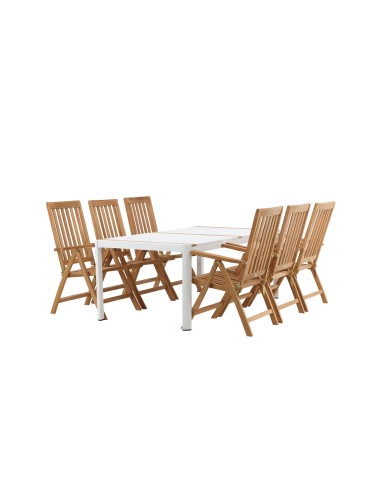 Matgrupp Togo med Kenya matstolar, 200 × 100 cm