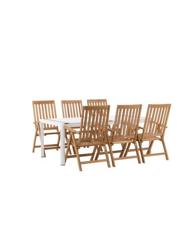 Matgrupp Togo med Kenya matstolar, 200 × 100 cm