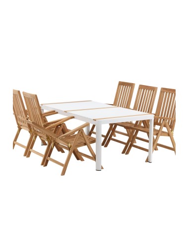 Matgrupp Togo med Kenya matstolar, 200 × 100 cm