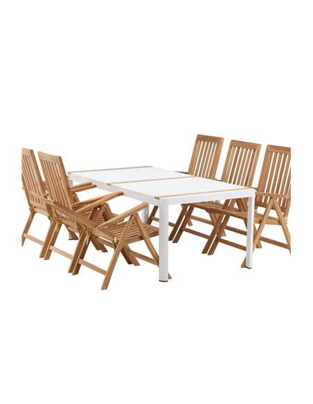 Matgrupp Togo med Kenya matstolar, 200 × 100 cm
