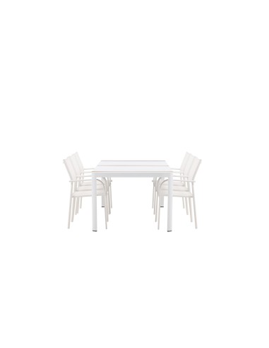 Matgrupp Togo med Santorini matstolar, 200 × 100 cm