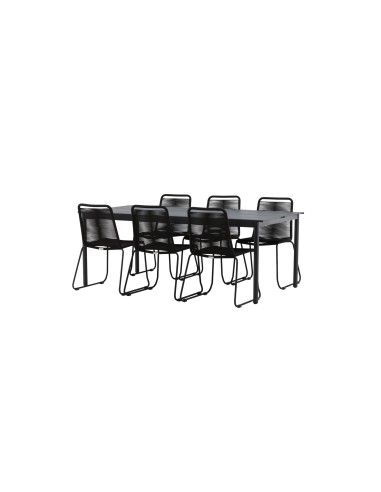 Matgrupp Modena med Lindos matstolar, 200 × 100 cm