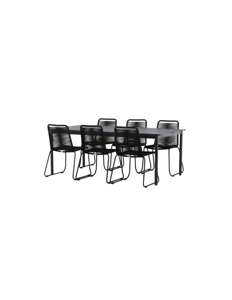 Matgrupp Modena med Lindos matstolar, 200 × 100 cm