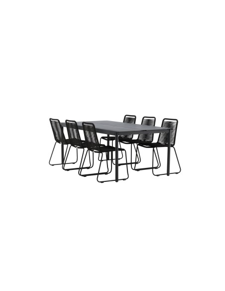 Matgrupp Modena med Lindos matstolar, 200 × 100 cm