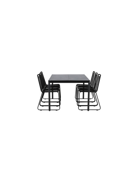 Matgrupp Modena med Lindos matstolar, 200 × 100 cm