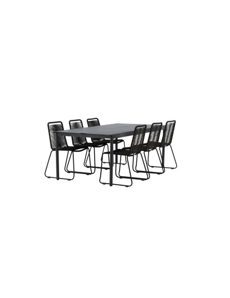 Matgrupp Modena med Lindos matstolar, 200 × 100 cm