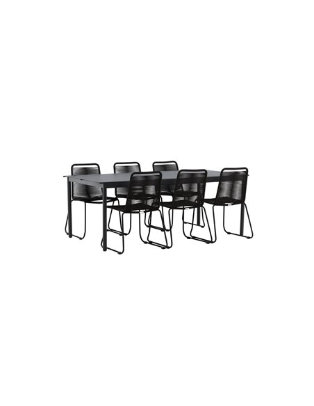 Matgrupp Modena med Lindos matstolar, 200 × 100 cm